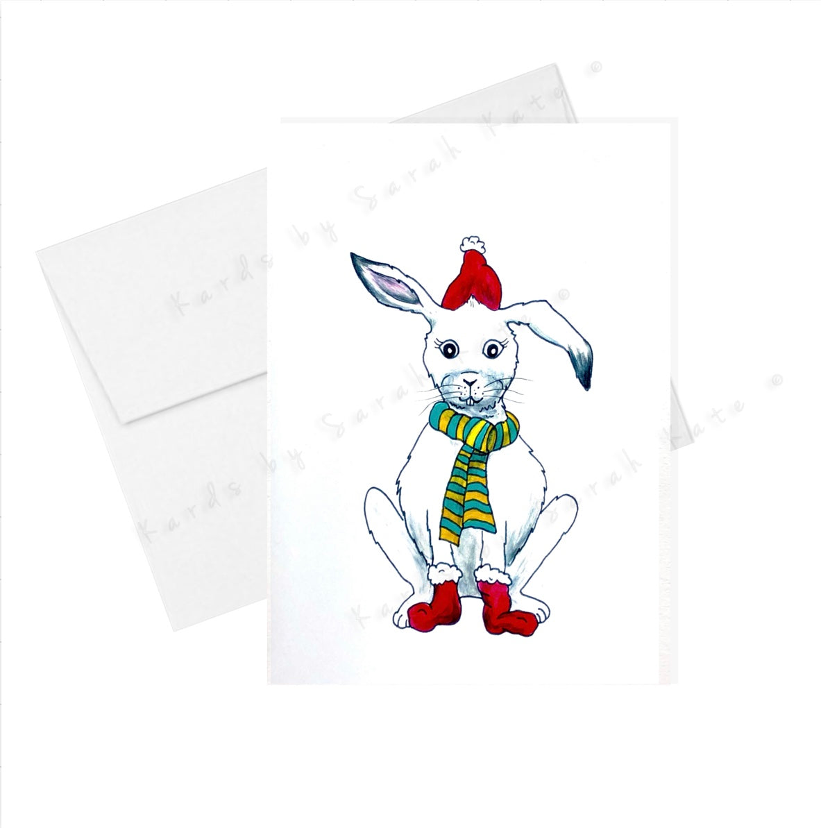 Christmas Bunny - Greeting Card