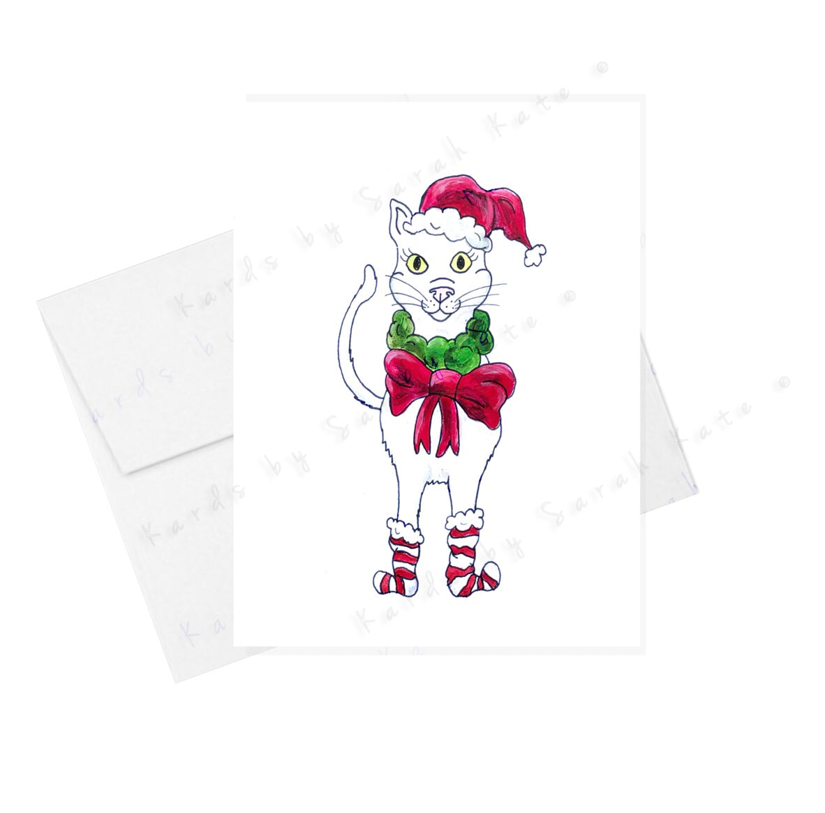 Christmas Cat - Greeting Card