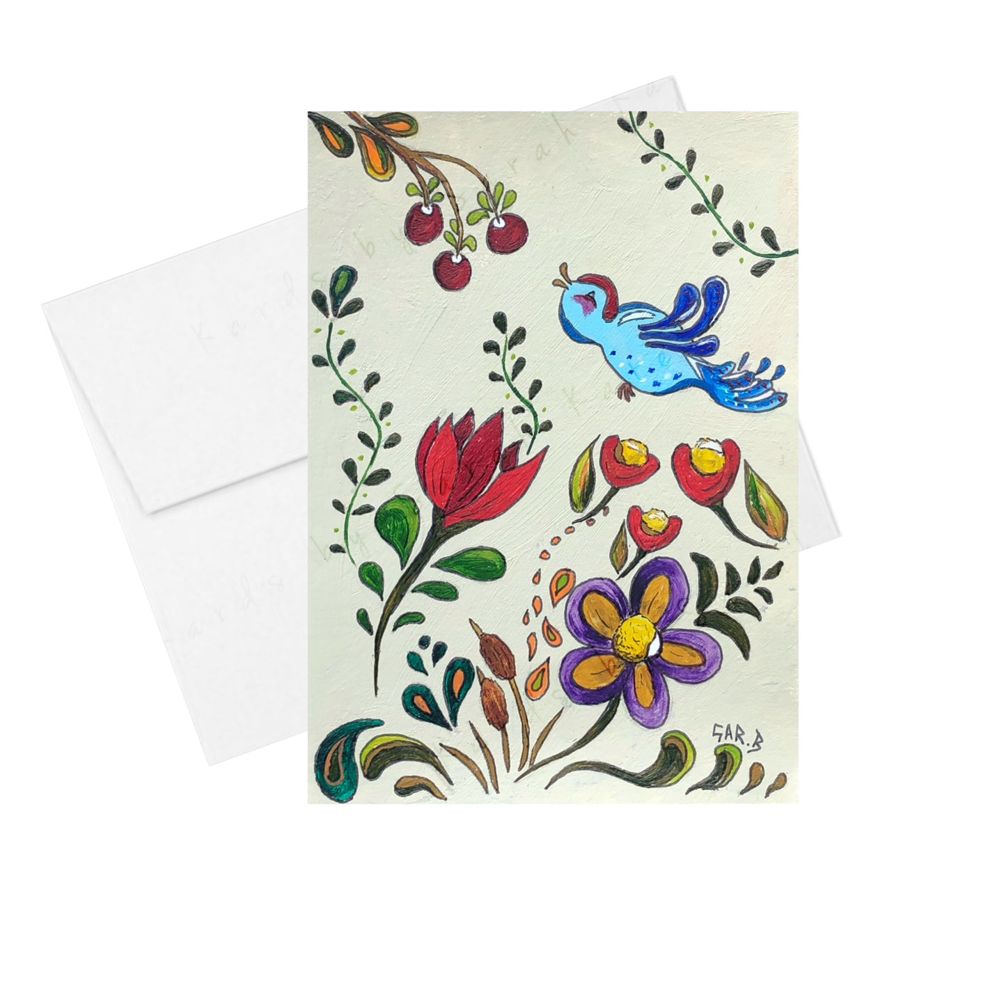 Blue Bird - Greeting Card