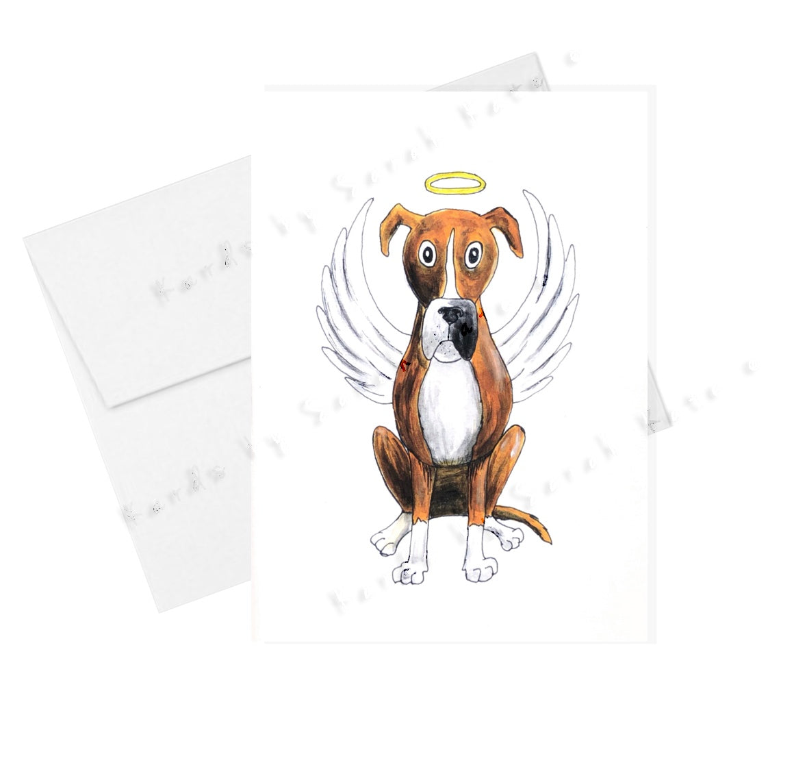 Dog Angel Sympathy Card
