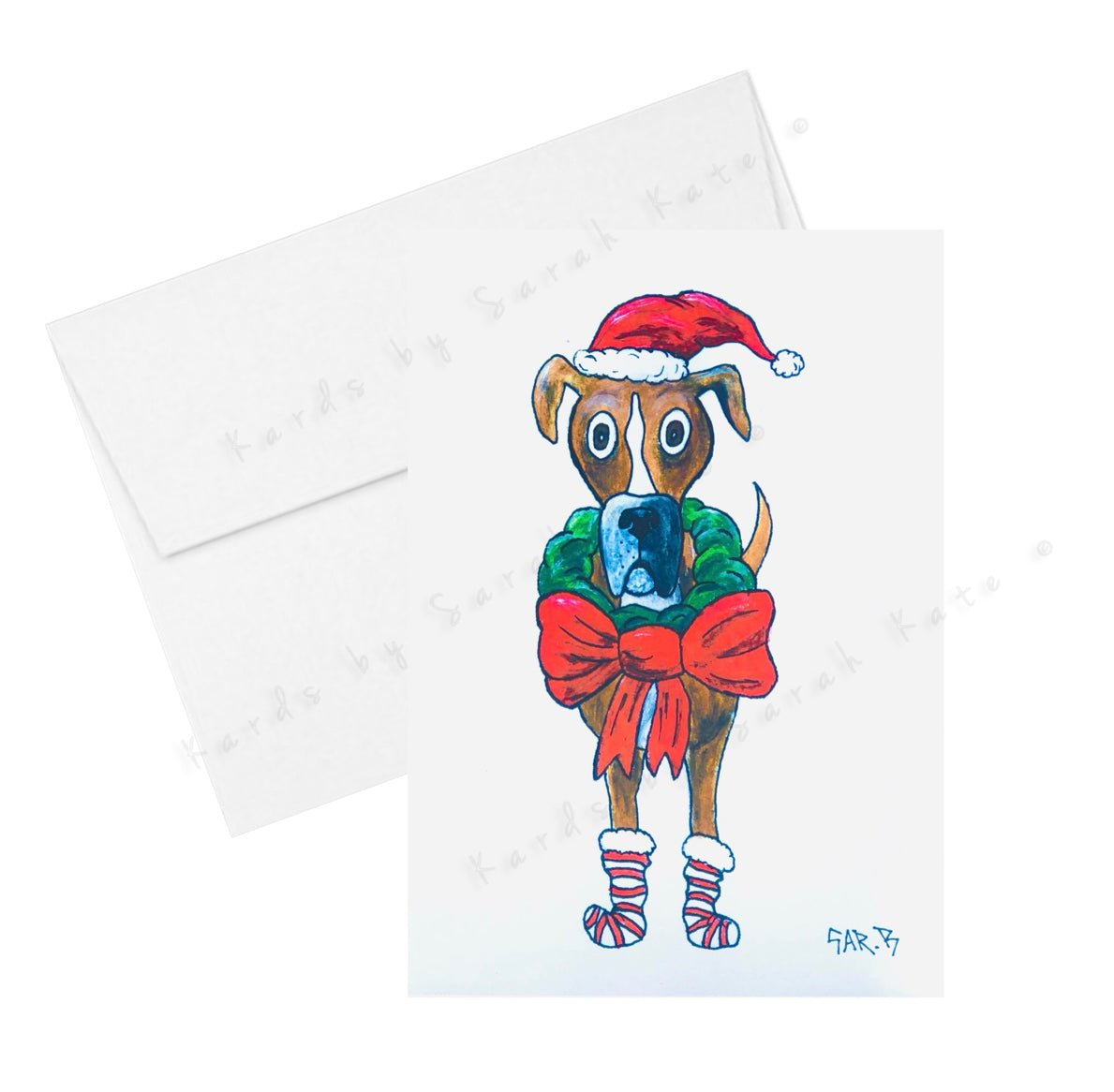 Christmas Dog - Greeting Card
