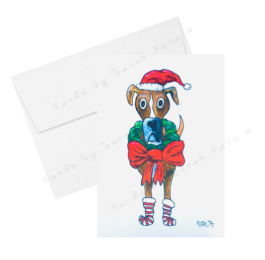 Christmas Dog - Greeting Card