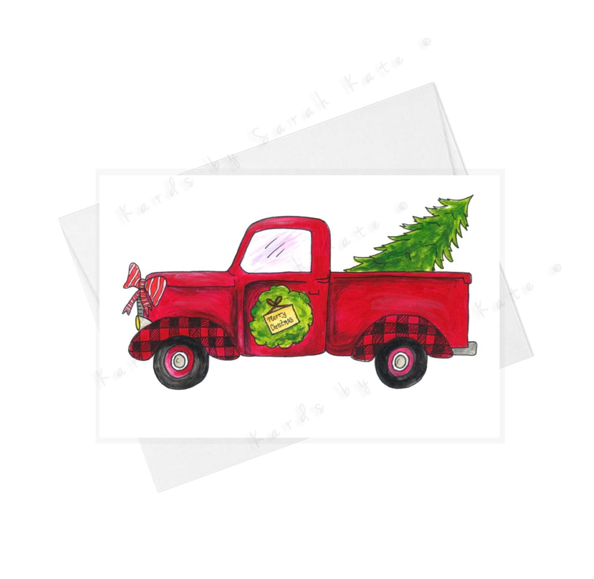 Christmas Truck - Greeting Card