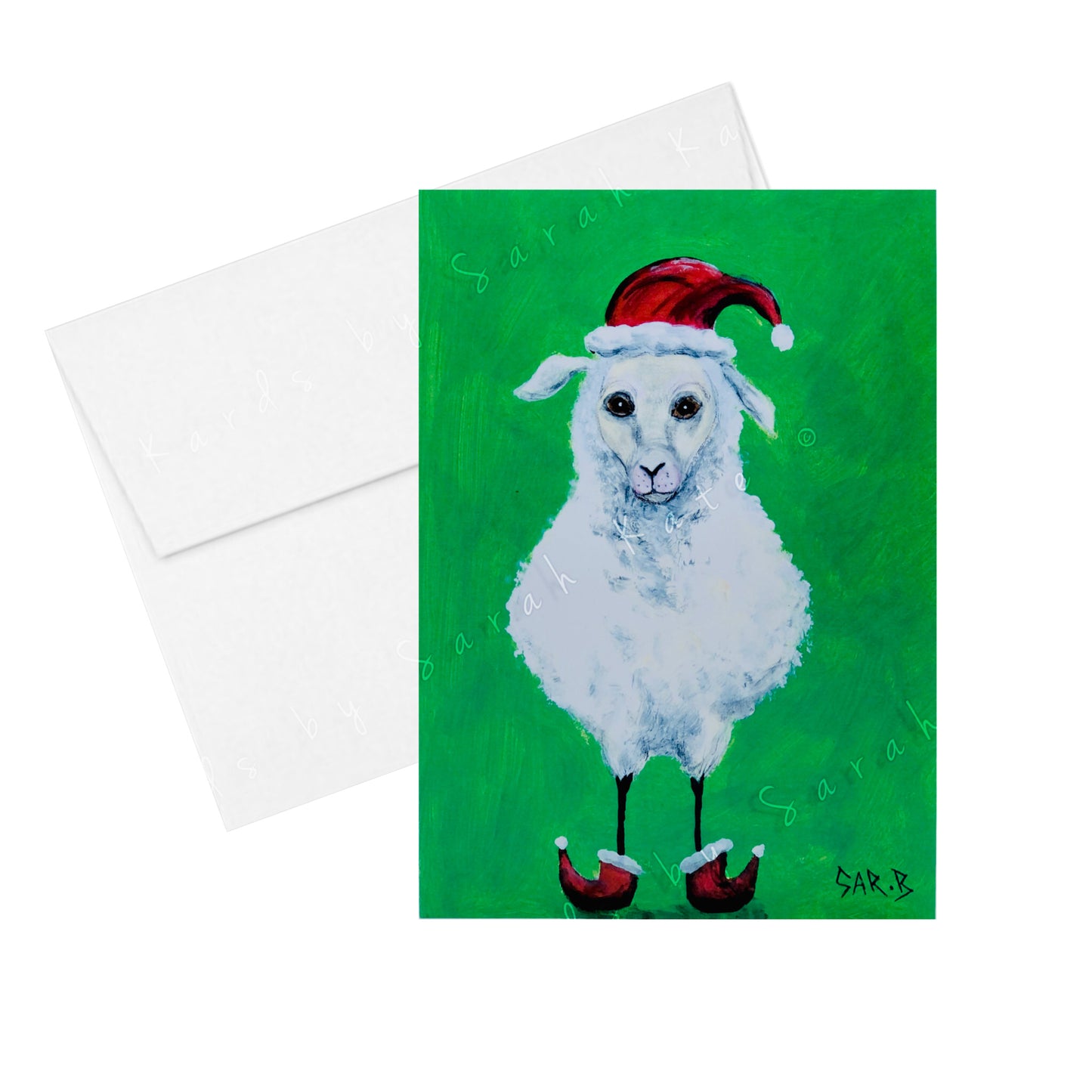 Christmas Sheep - Greeting Card