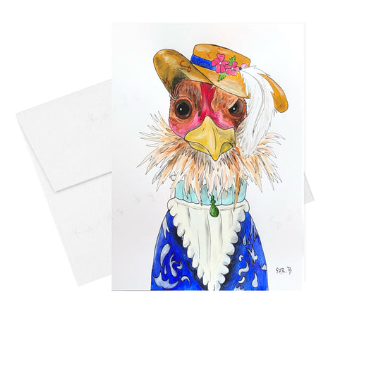 Lady Hen - Greeting Card