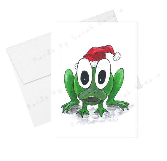 Christmas Frog - Greeting Card