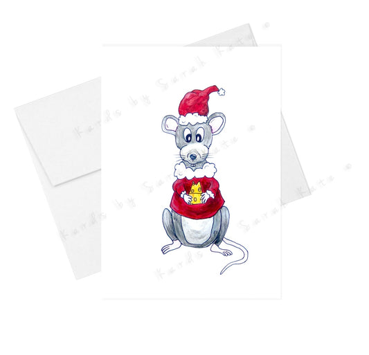 Christmas Mouse - Greeting Card