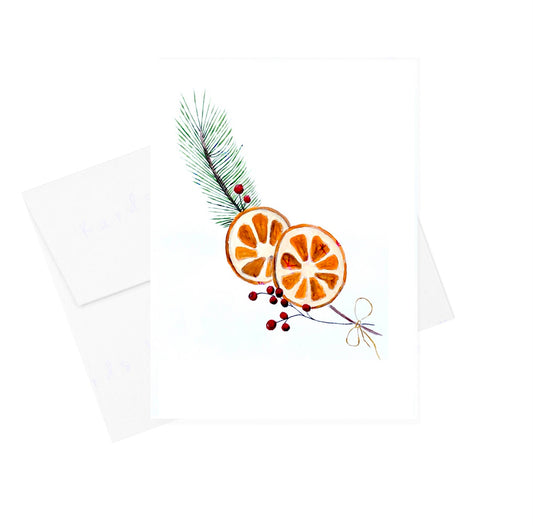 Holiday Oranges - Greeting Card