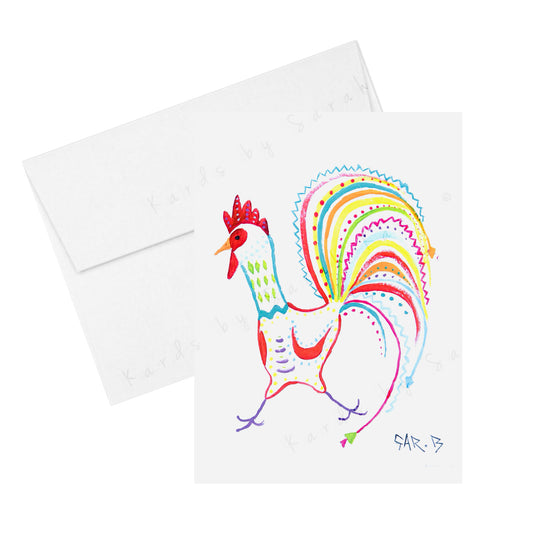 Rooster - Greeting Card
