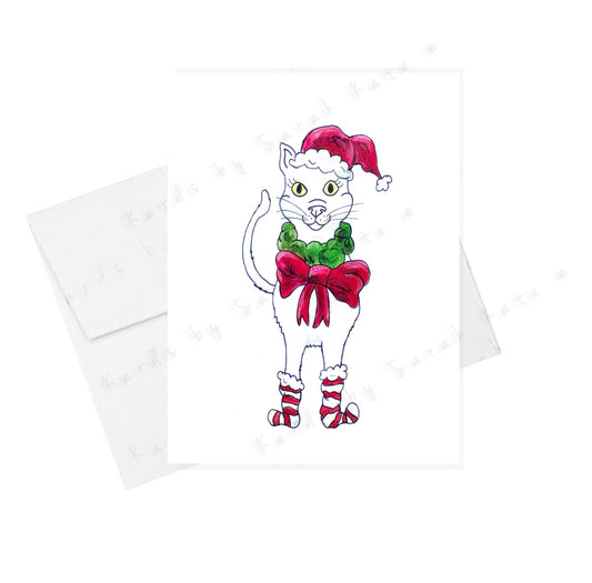 Christmas Cat - Greeting Card