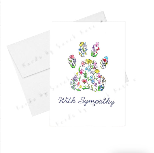 "With Sympathy" - Pet Card