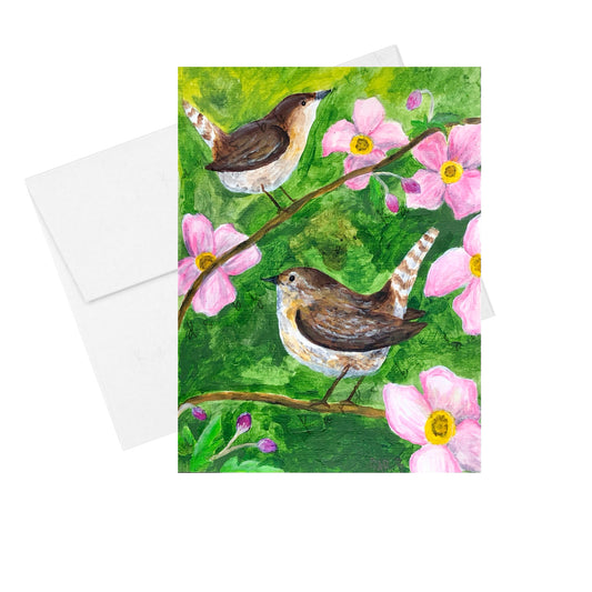 Wrens - Greeting Card