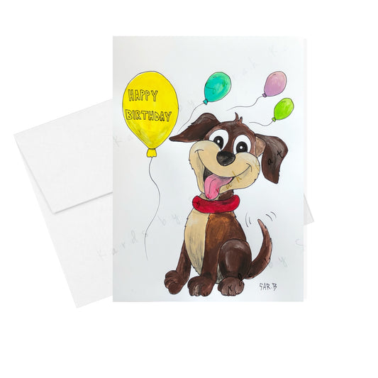 Happy Birthday Puppy - Greeting Card