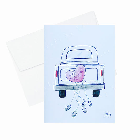 Just Married - Greeting Card