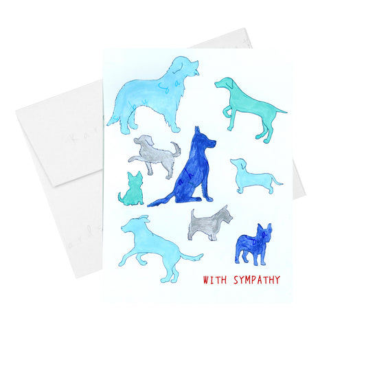 "With Sympathy" - Dog Card
